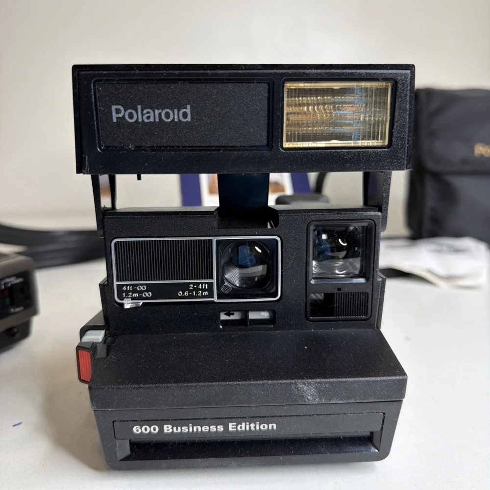 3x LOT Polaroids Square Shooter 2, 600 Business Ed, Spectra System, Flashcubes